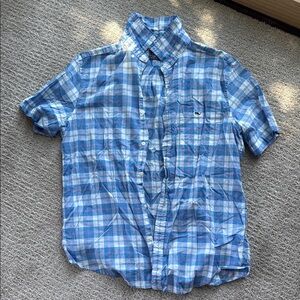 Vineyard Vines Blue Plaid Casual Button Down Shirt